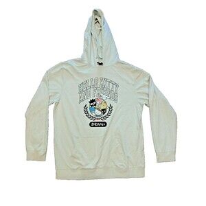 Hello Kitty And Friends Hoodie Unisex XXL 2XL Cream Pullover Lightweight Sweats